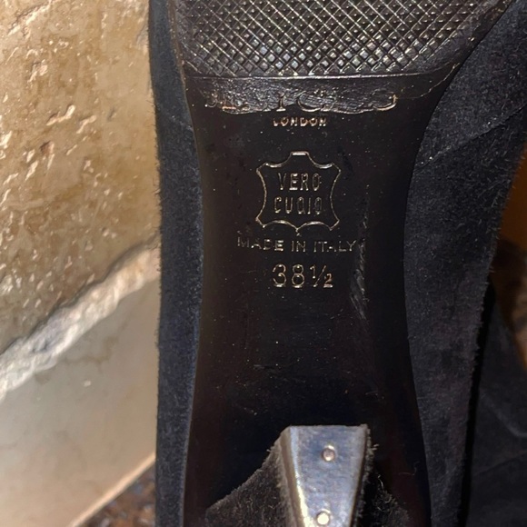 Jimmy Choo Black Suede Over-The-Knee Heeled Boots - Picture 7 of 12